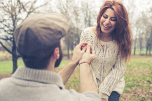 engagement ring proposal Goodman's Jewelers